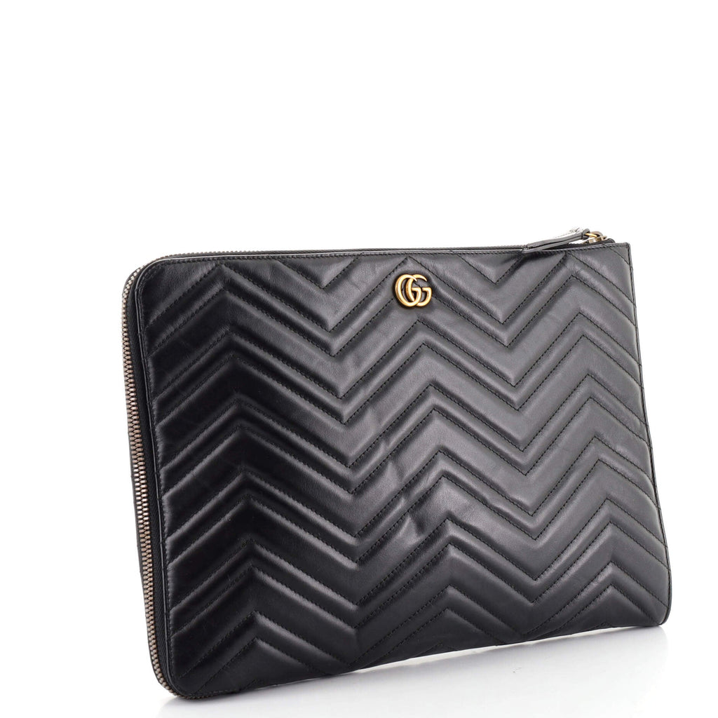 GG Marmont Portfolio Clutch Matelasse Leather