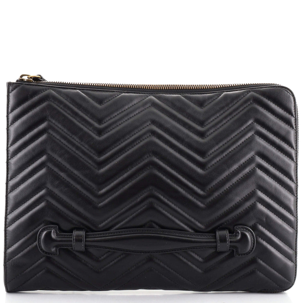 GG Marmont Portfolio Clutch Matelasse Leather