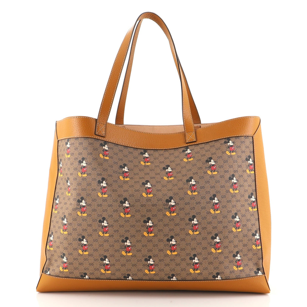 Disney Mickey Mouse Soft Open Tote Printed Mini GG Coated Canvas Medium