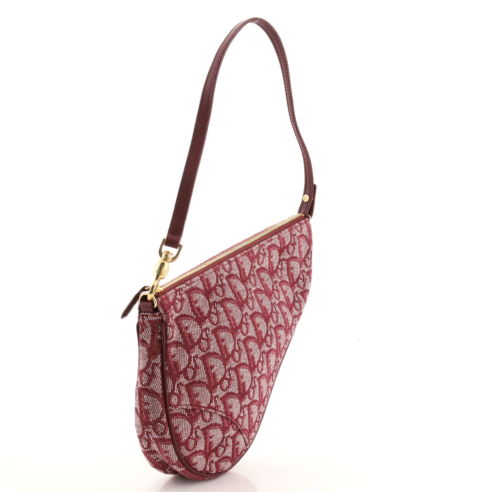 Vintage Saddle Bag Diorissimo Canvas Mini