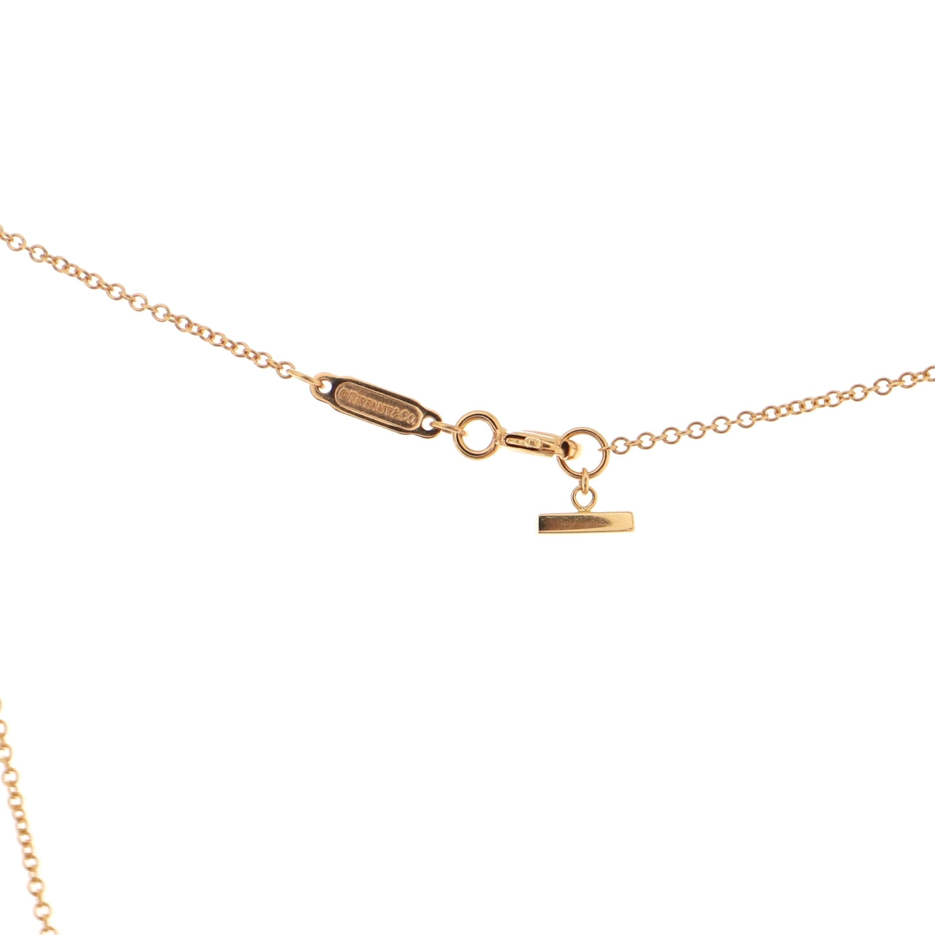 T Smile Pendant Necklace 18K Rose Gold Small