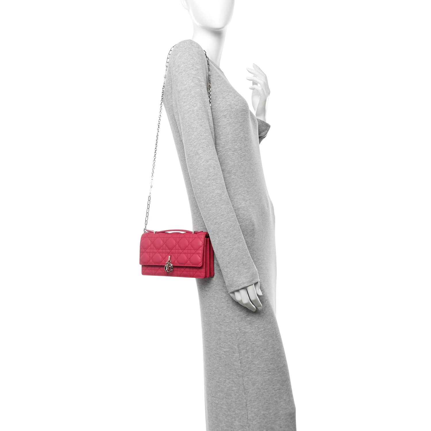 Lambskin Cannage Mini My Dior Bag Passion Pink