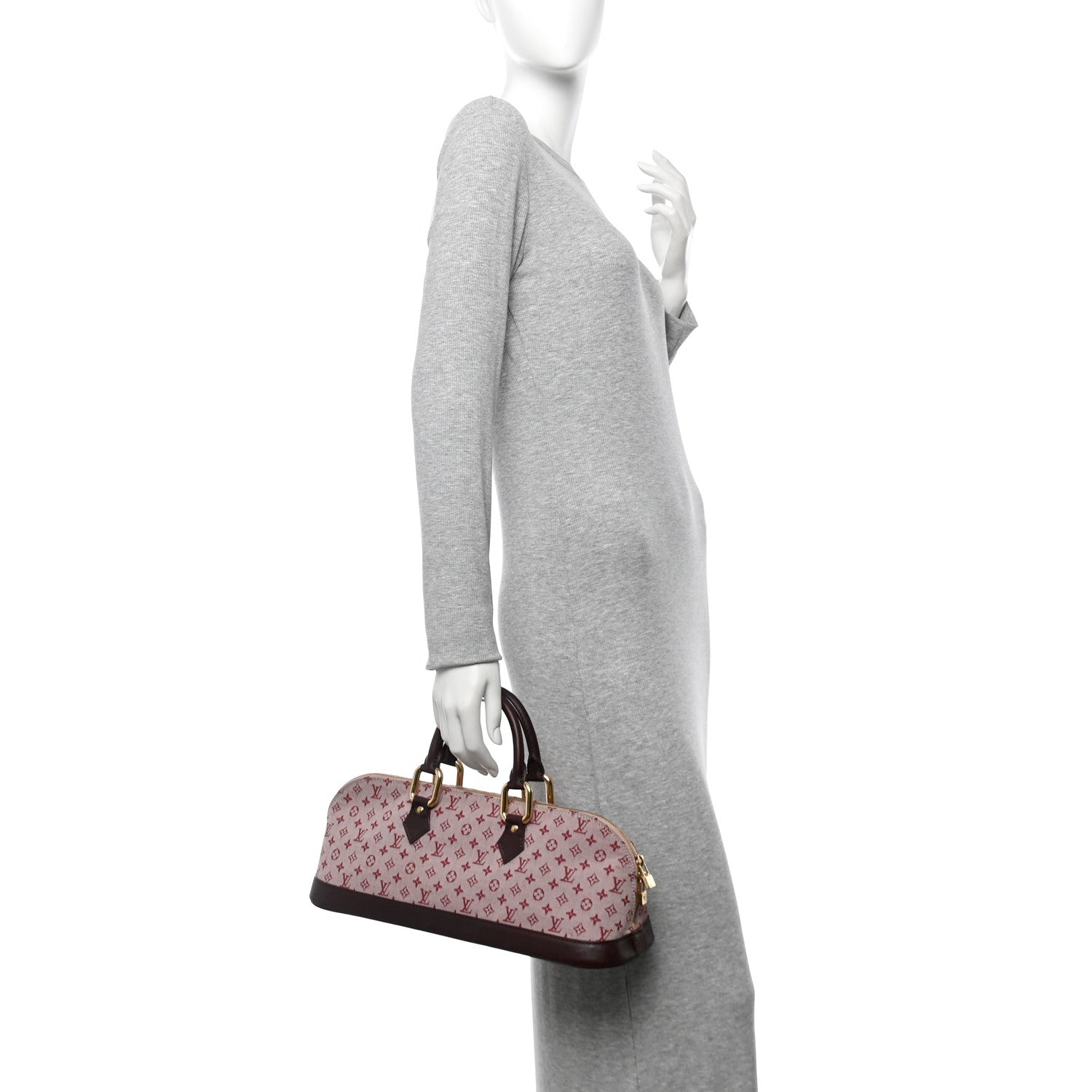 Mini Monogram Alma Long Cherry