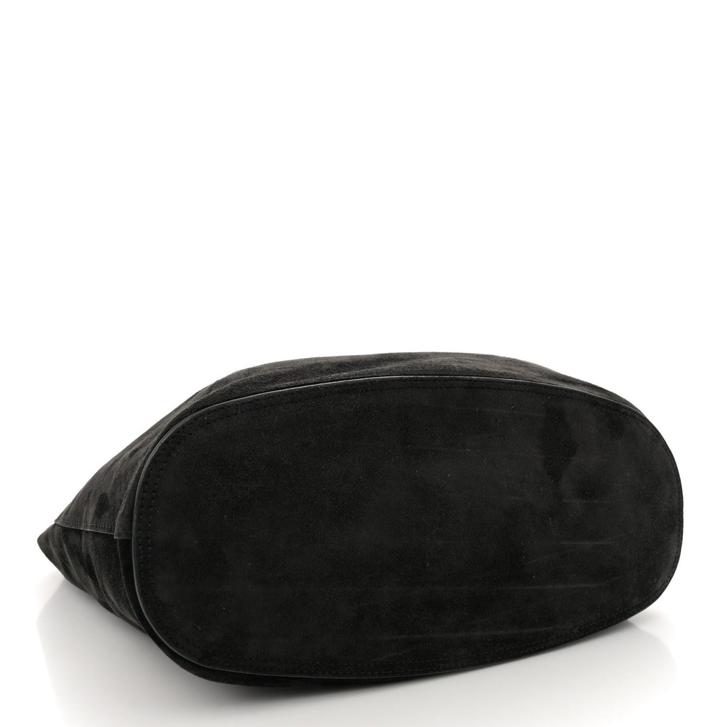 Suede Bindle Bag Black