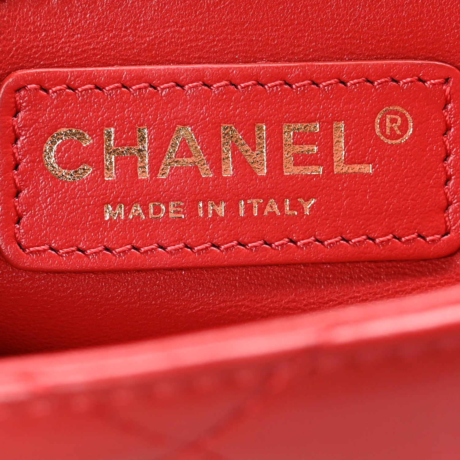 Lambskin Quilted Easy Carry Flap Red