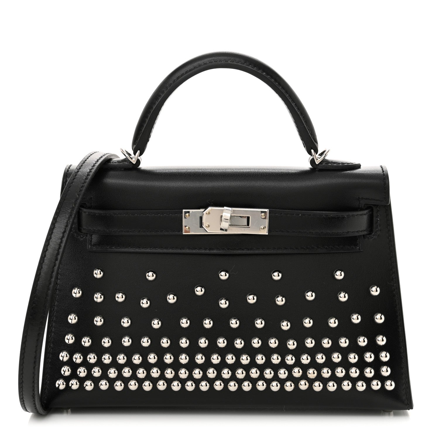 Box Studded Clouté Mini Kelly Sellier 20 Black