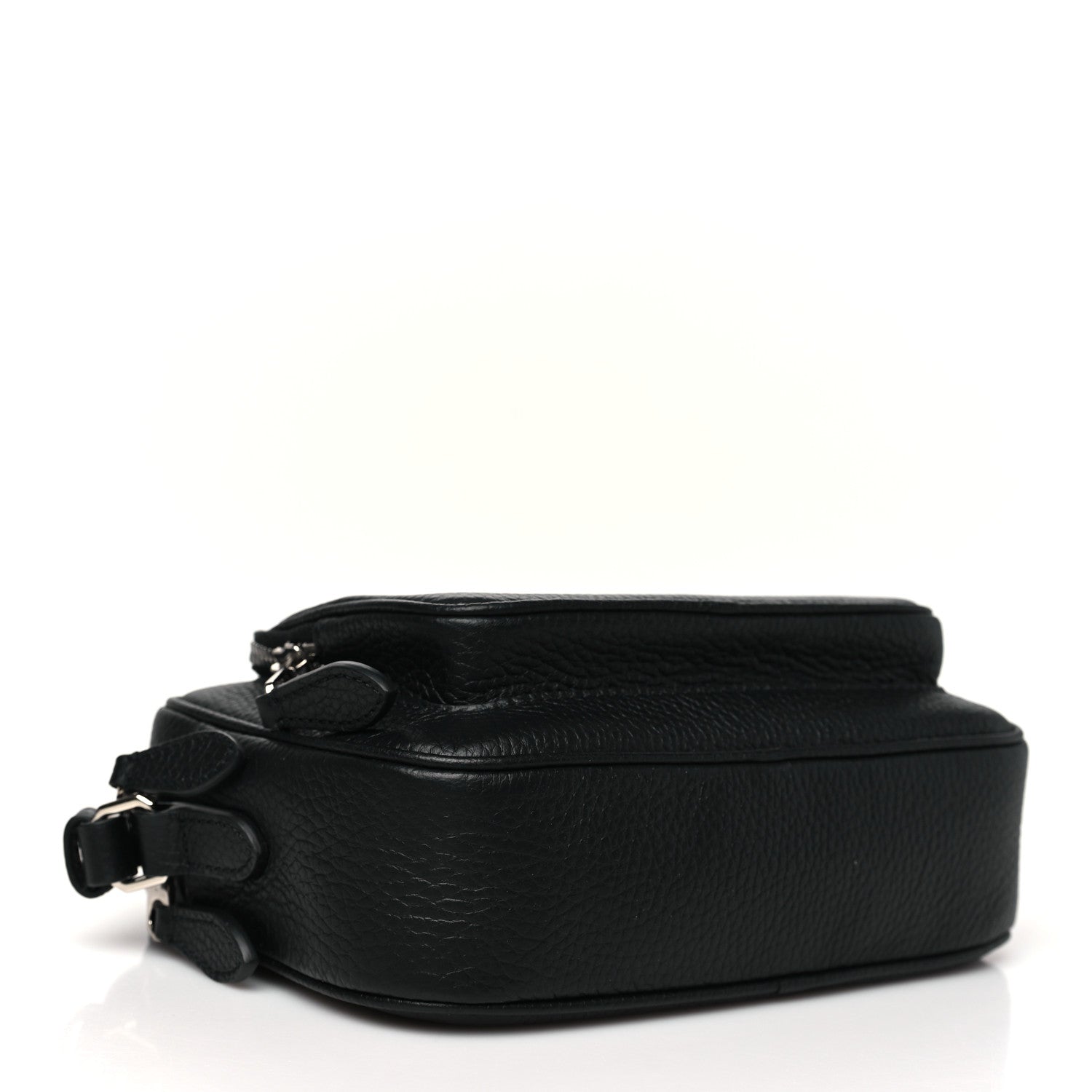 Grained Calfskin Small Camera Bag Black