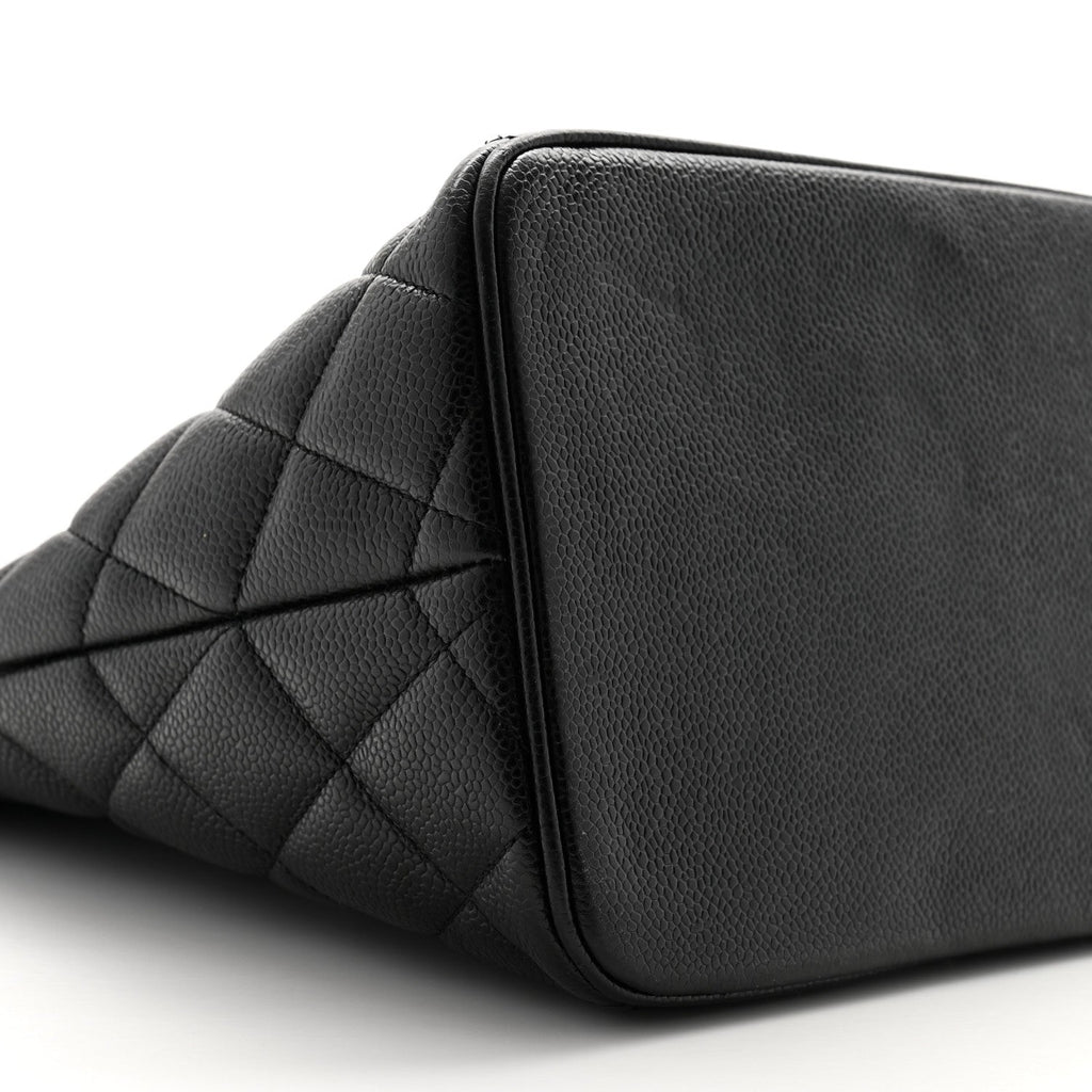 Caviar Quilted Medallion Tote Black