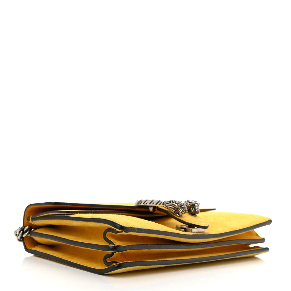 Suede Small Dionysus Shoulder Bag Yellow