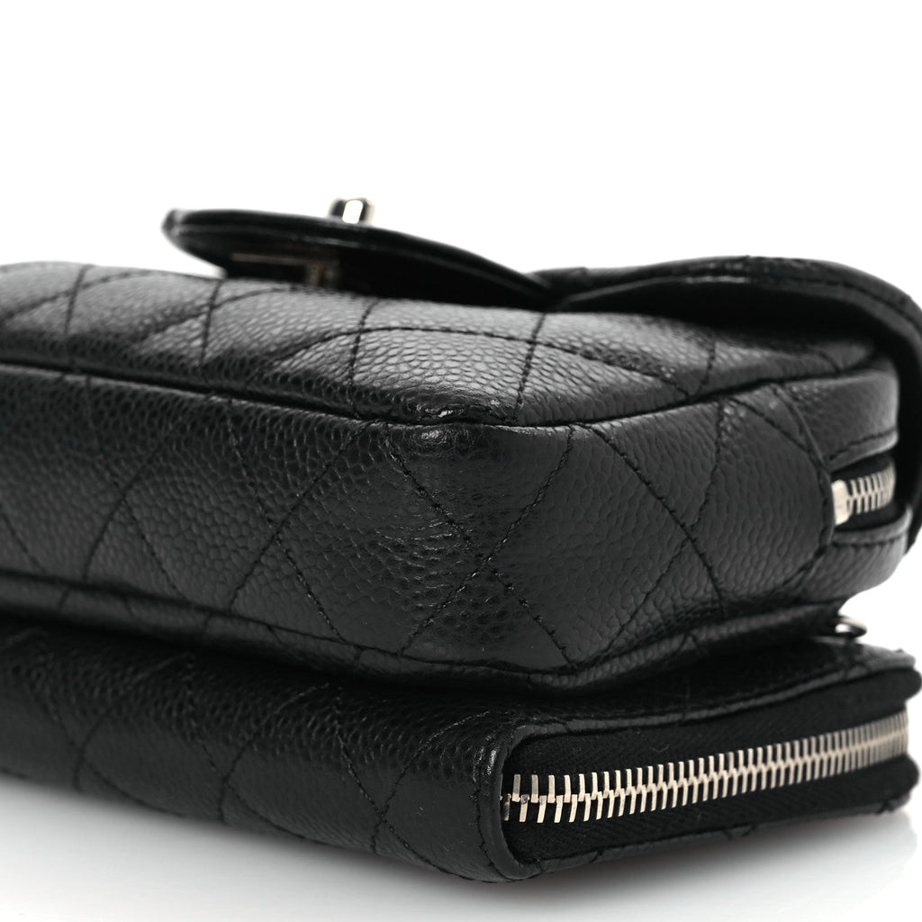 Caviar Quilted New Mini Flap Black