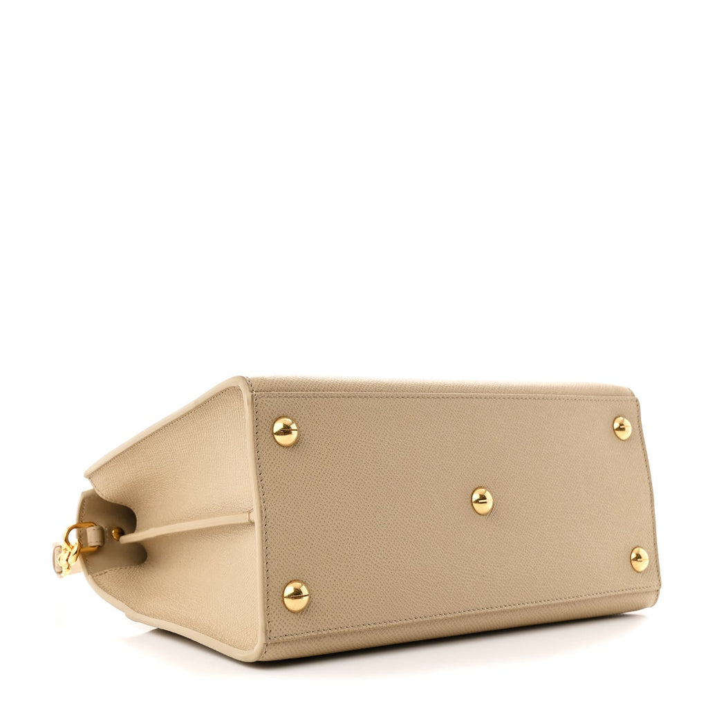 Grained Calfskin Medium St. Honore Tote Beige