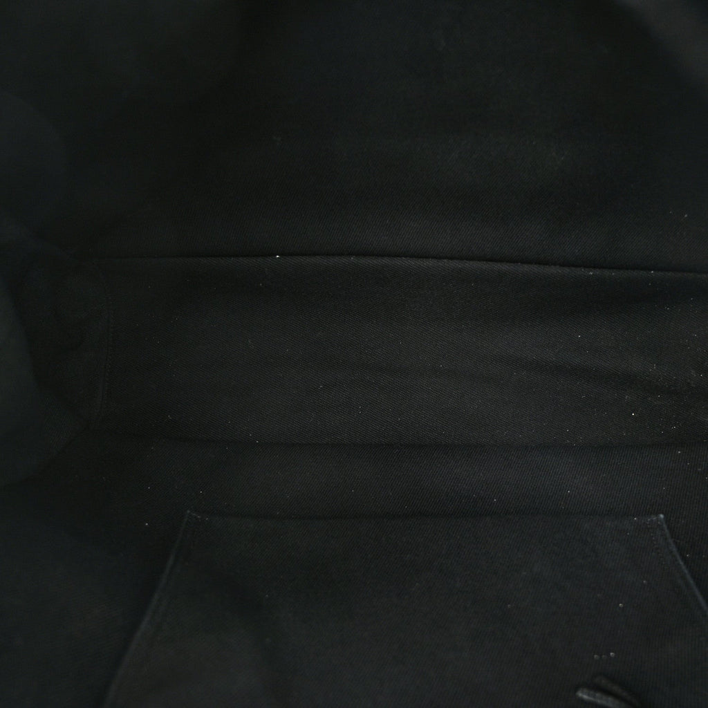 Linen Calfskin Rive Gauche Tote Black
