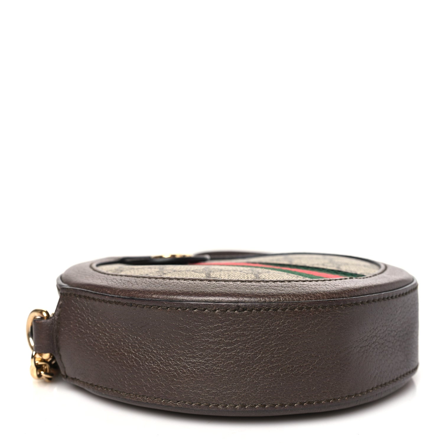 GG Supreme Monogram Web Mini Ophidia Round Shoulder Bag Brown