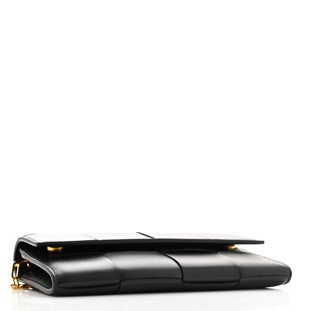 Nappa Maxi Intrecciato Cassette On Chain Black