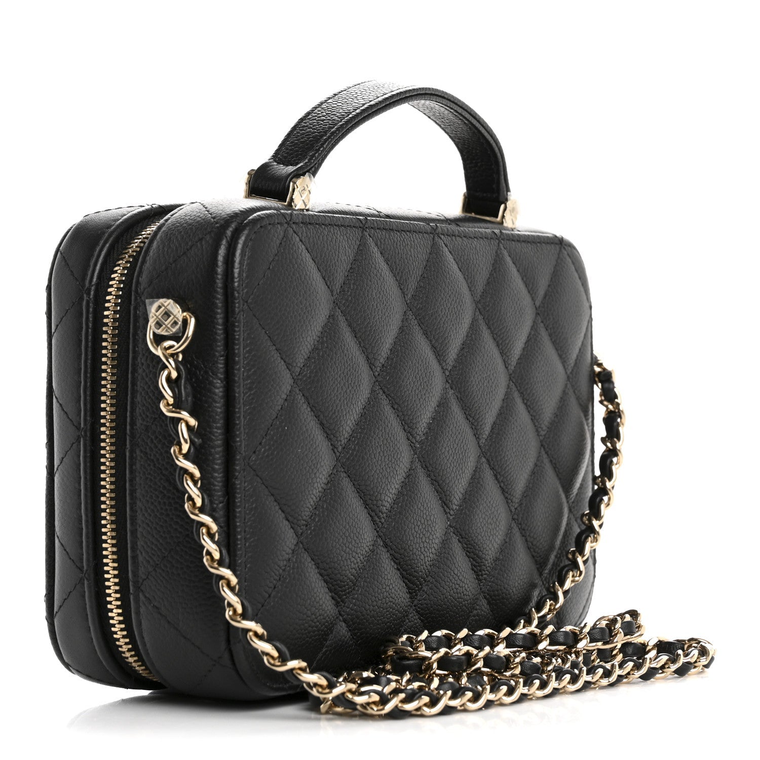 Caviar Quilted Vanity Case Black