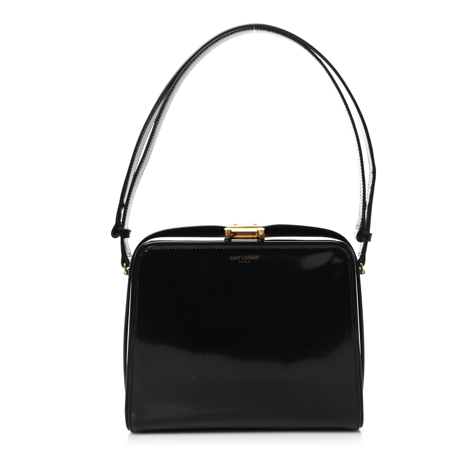 Brushed Calfskin Anais Shoulder Bag Black