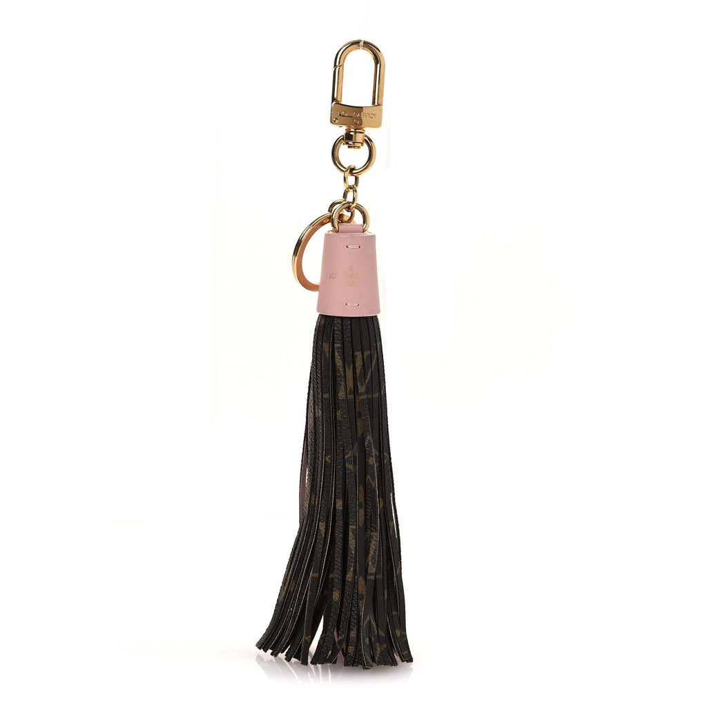 Monogram Tassel Bag Charm Pink
