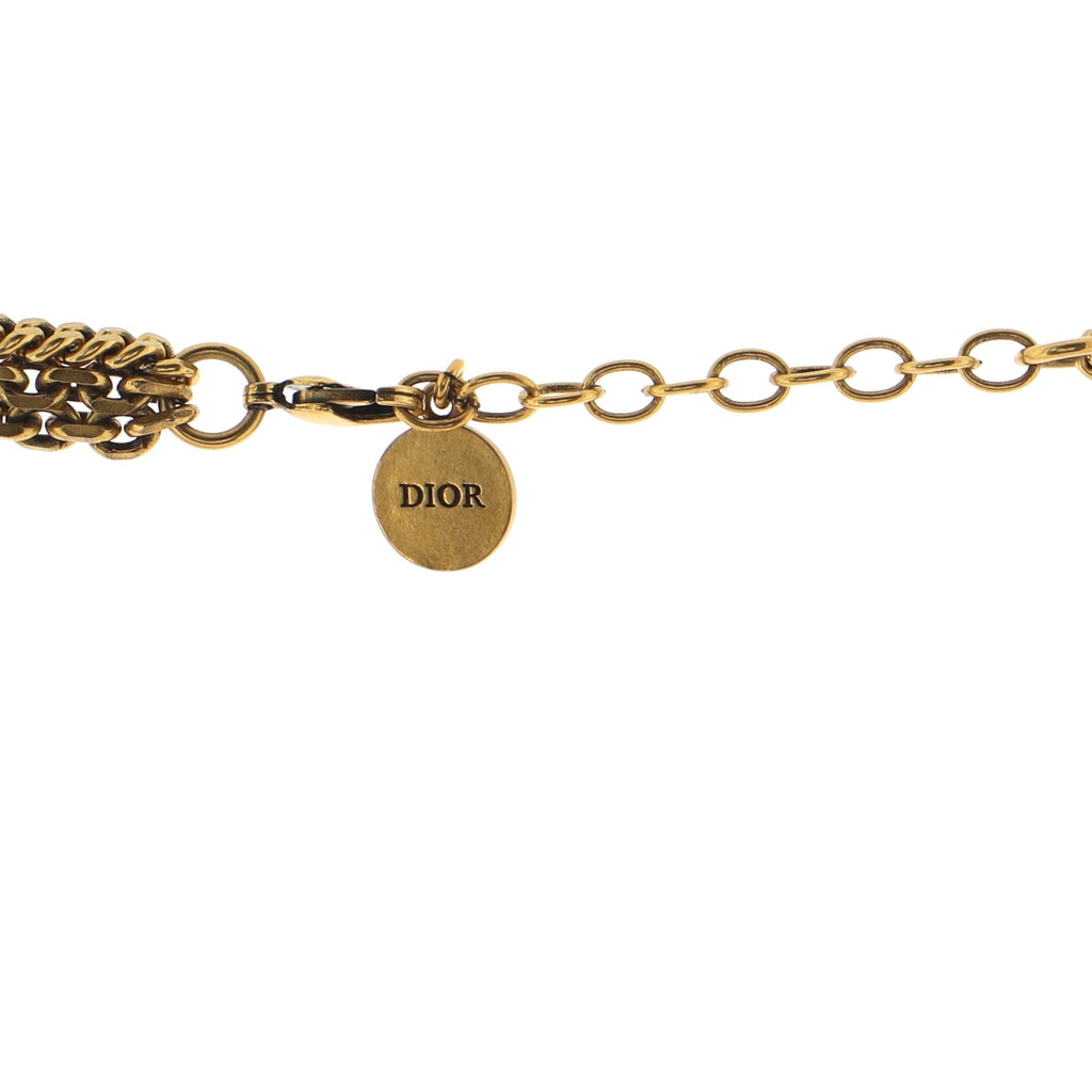 J'Adior Charm Chain Collar Necklace Metal with Enamel