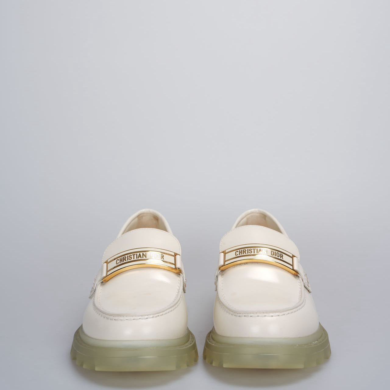 Christian Dior White Loafers 36.5