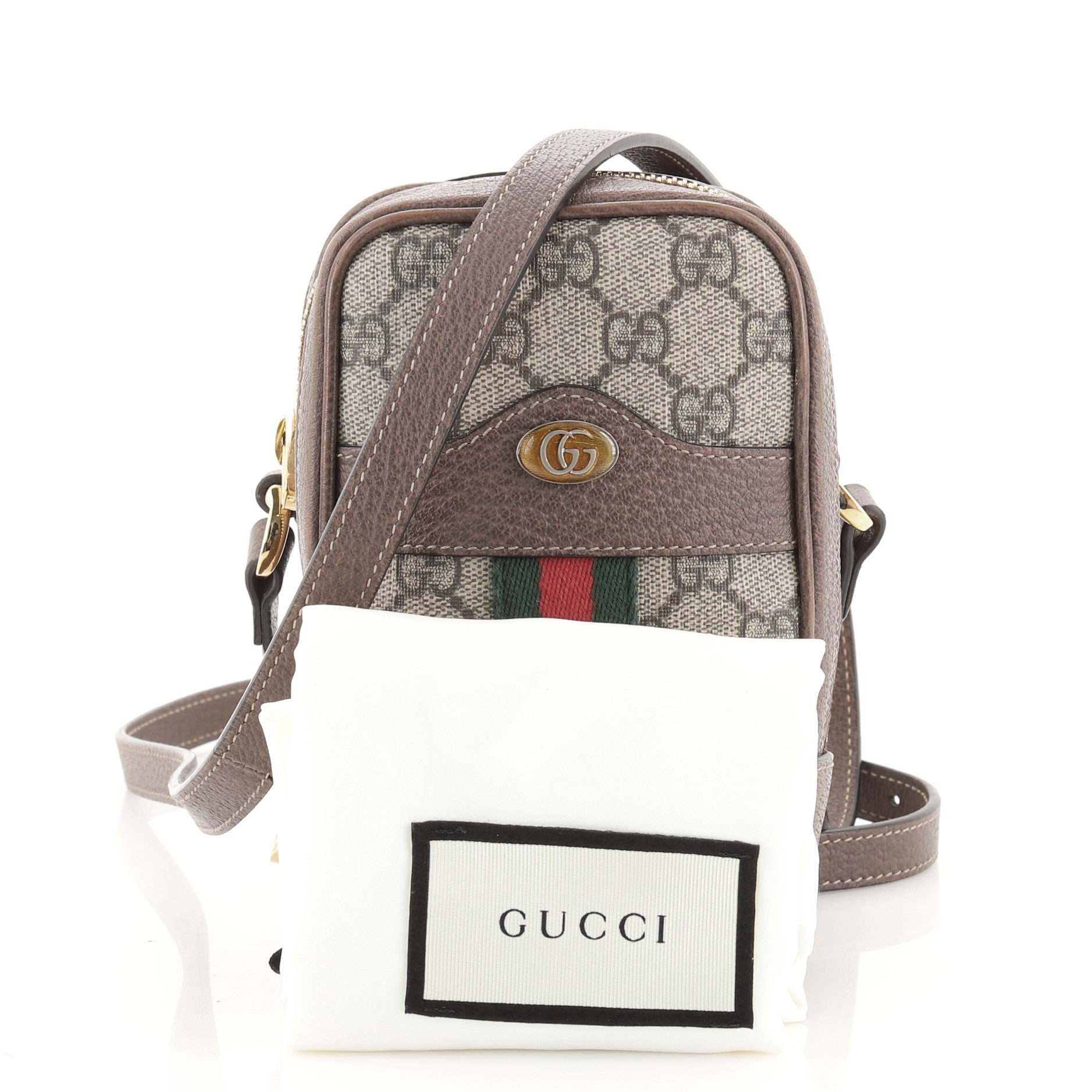 Ophidia Double Zip Crossbody Bag GG Coated Canvas Mini