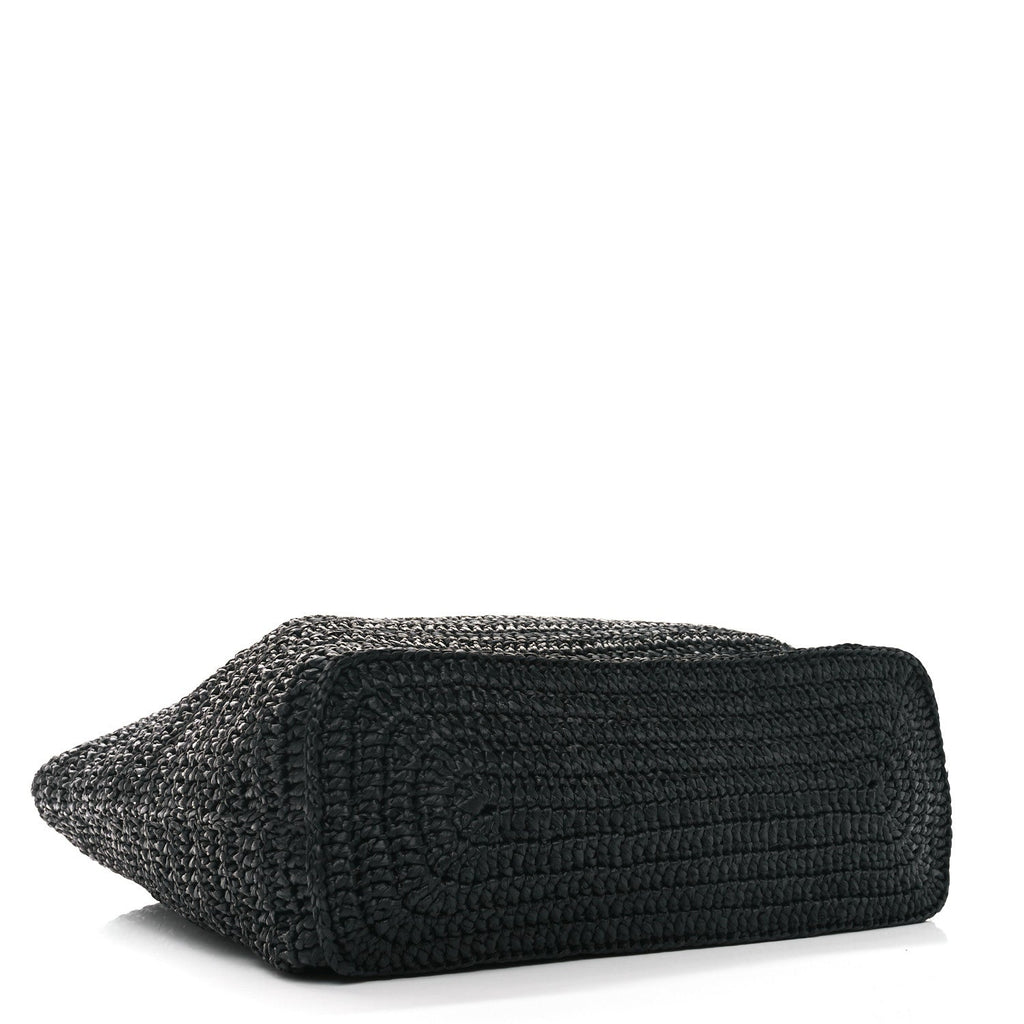 Raffia Rive Gauche Tote Black