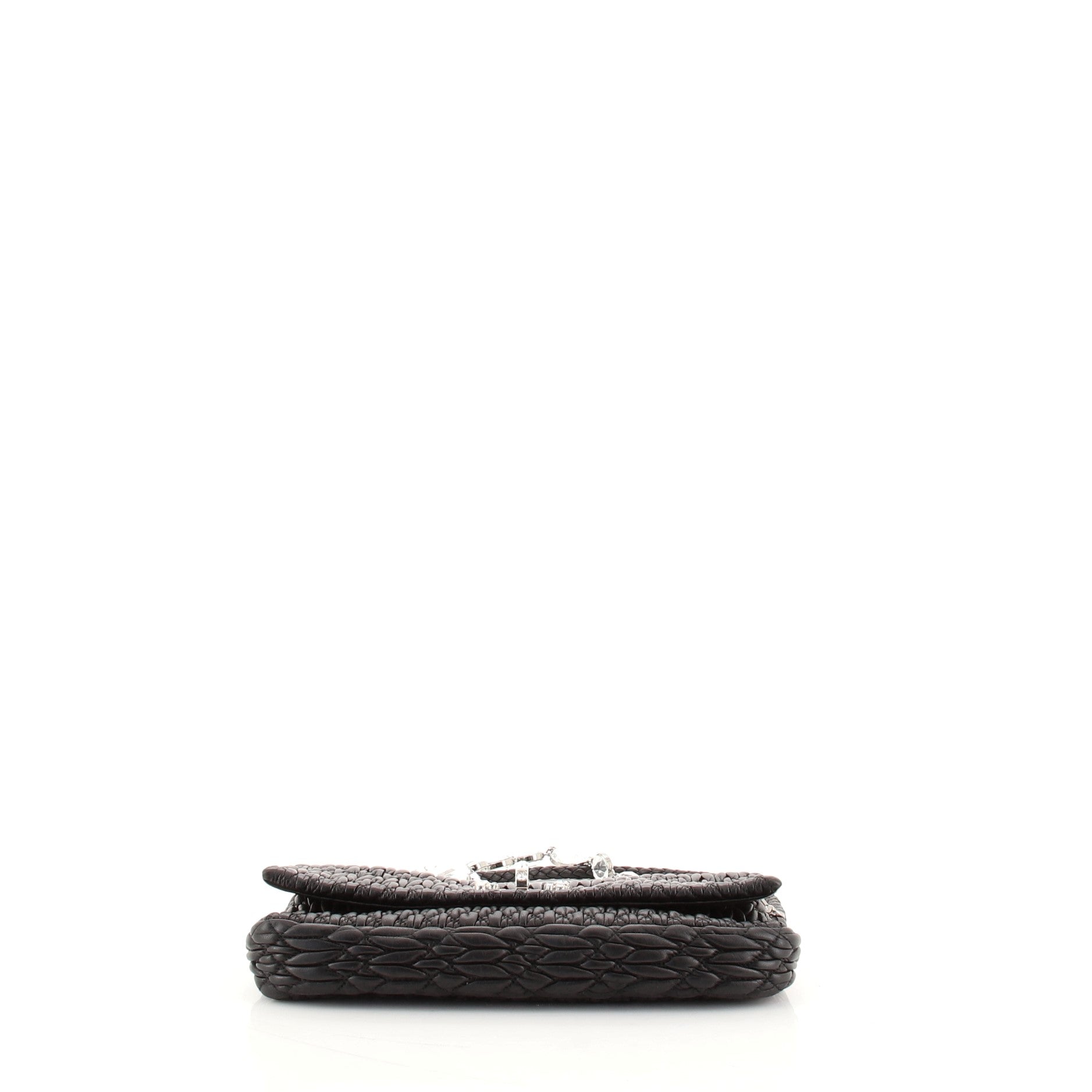 Crystal Clutch Matelasse Leather Medium