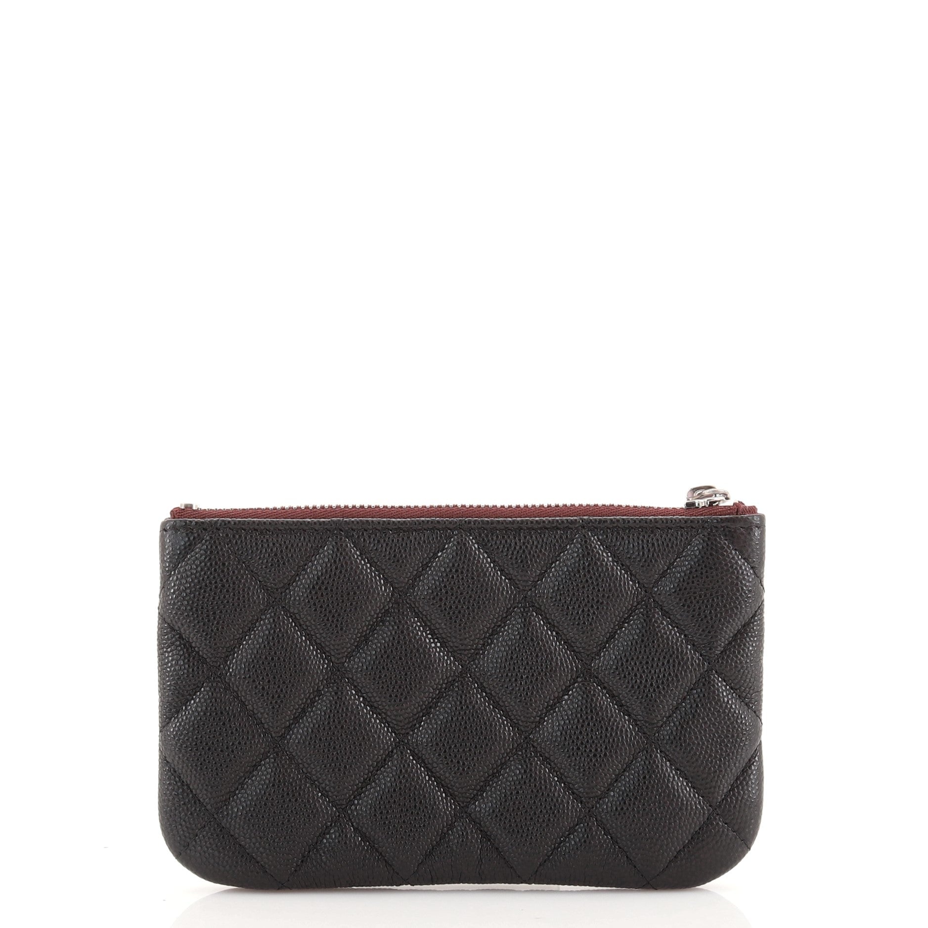 Classic O Case Pouch Quilted Caviar Mini