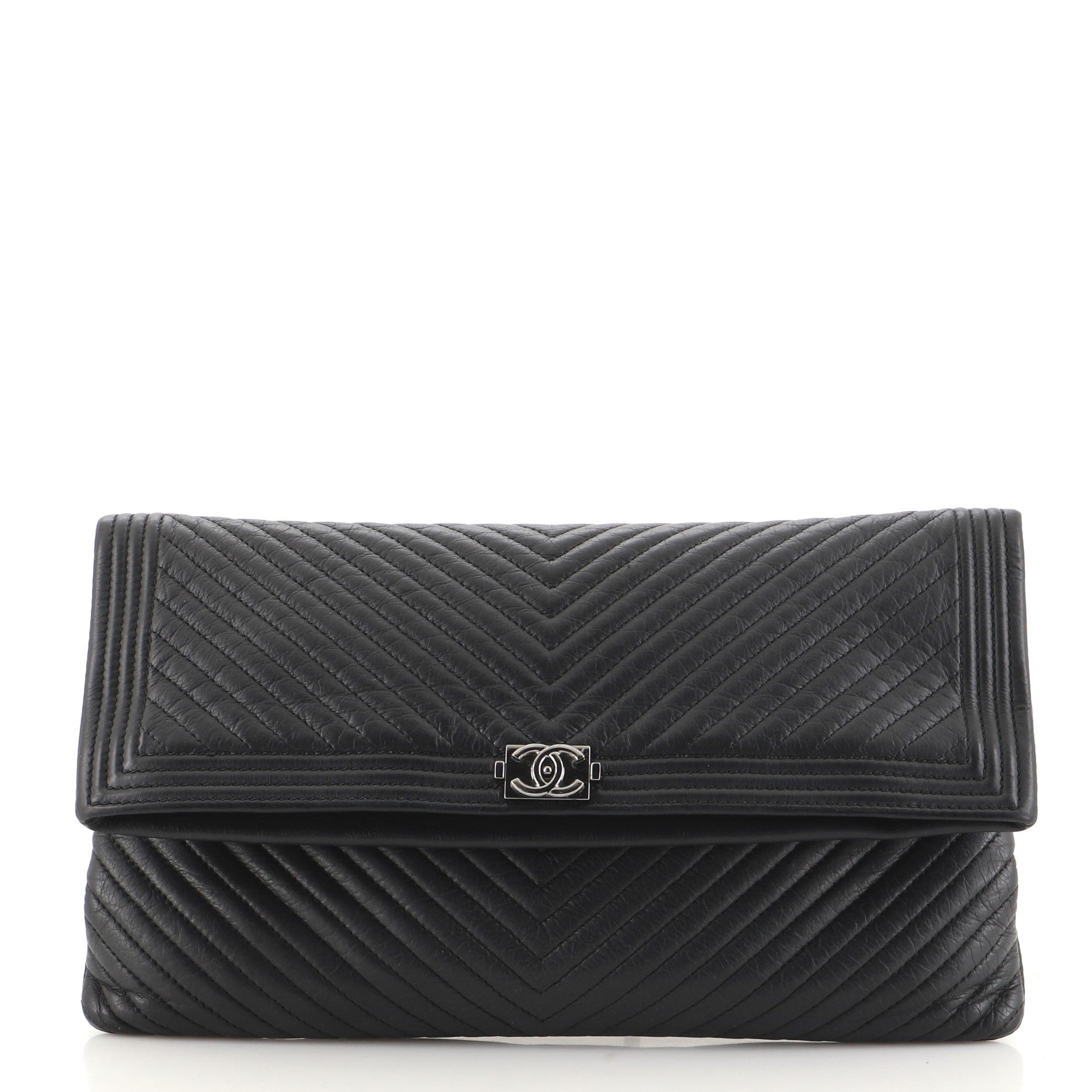 Boy Beauty CC Clutch Chevron Leather