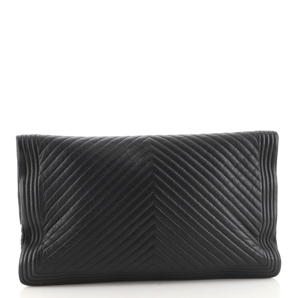 Boy Beauty CC Clutch Chevron Leather