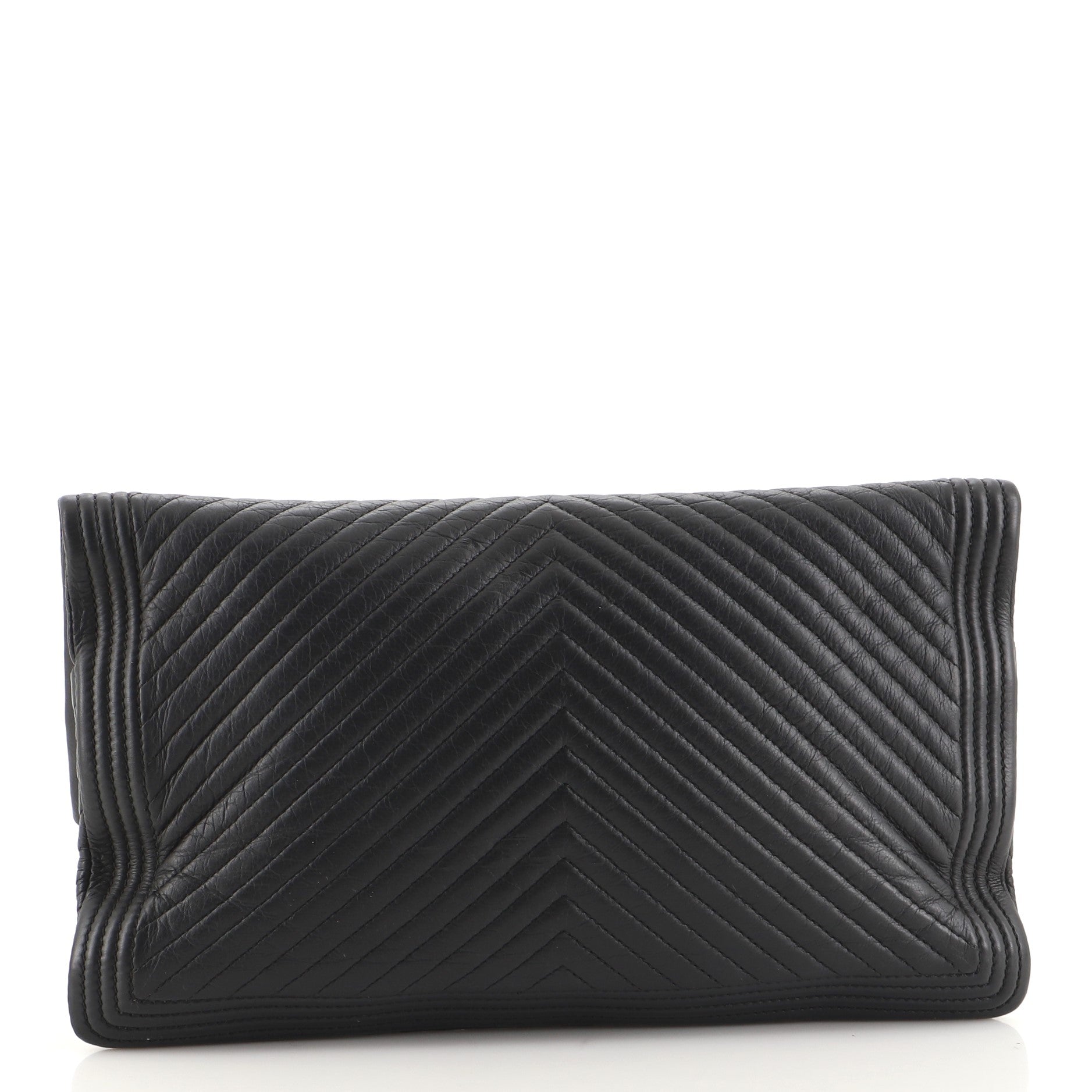 Boy Beauty CC Clutch Chevron Leather