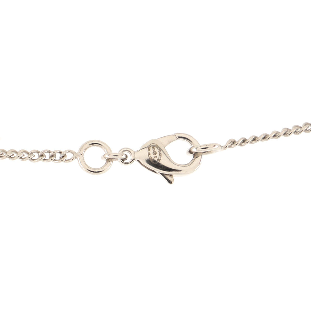 CC Clover Pearl Drop Pendant Necklace Metal and Faux Pearl