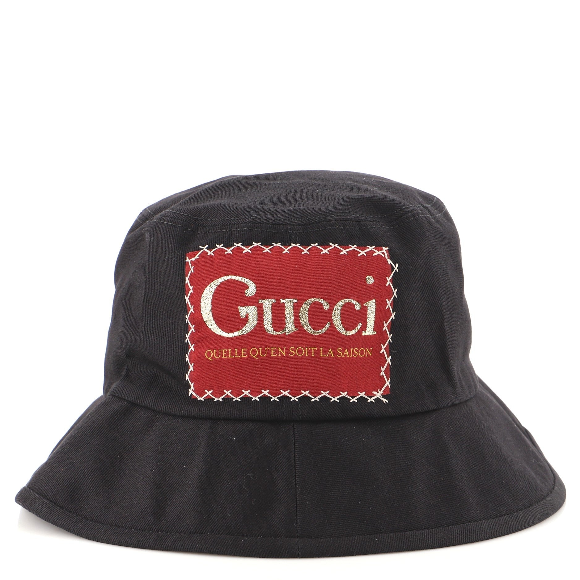 Logo Label Bucket Hat Cotton