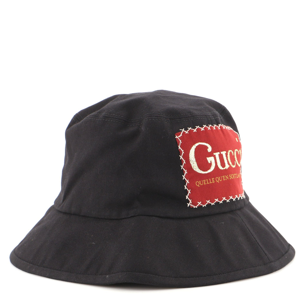Logo Label Bucket Hat Cotton