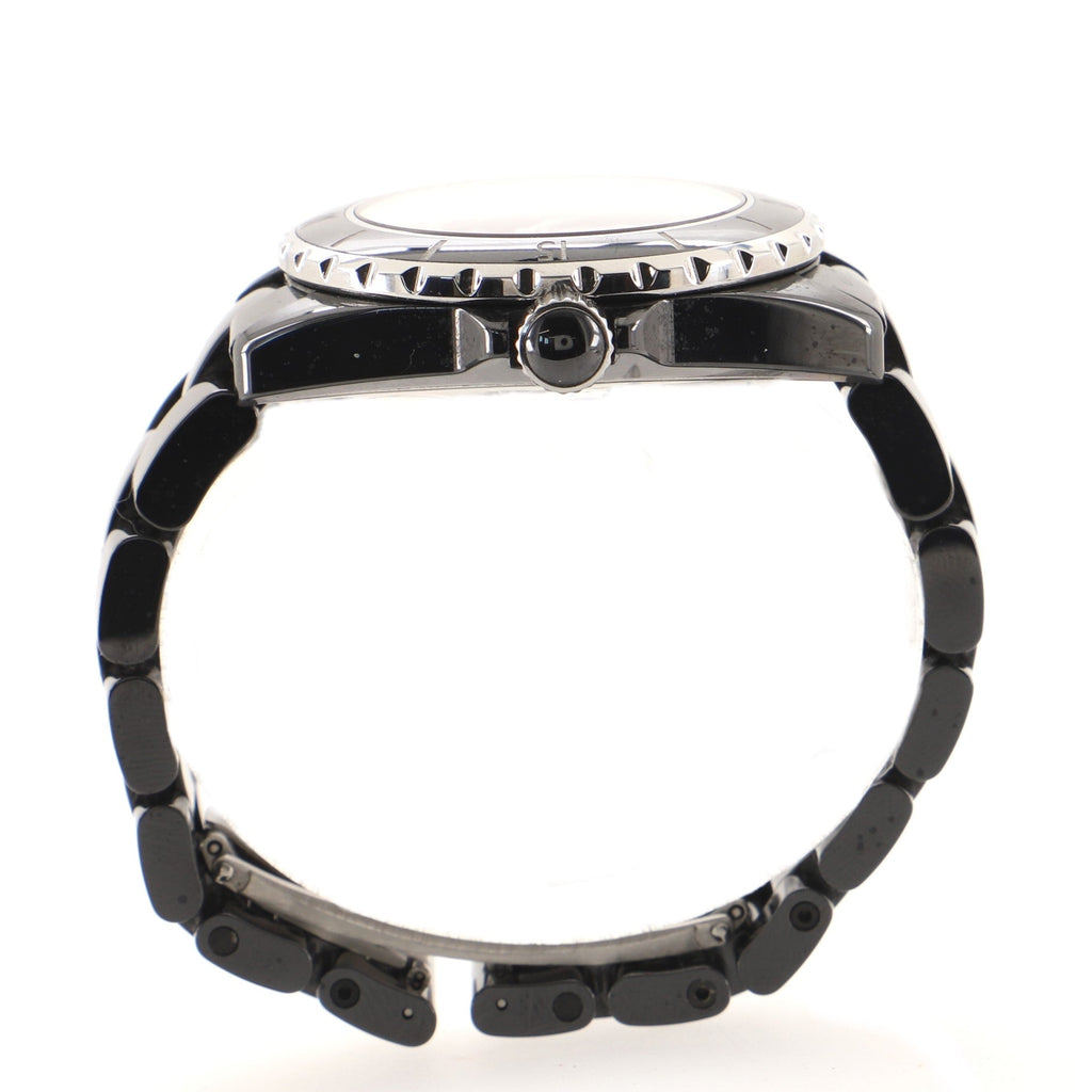 J12 Automatic Watch Ceramic and Stainless Steel with Diamond Markers 38
