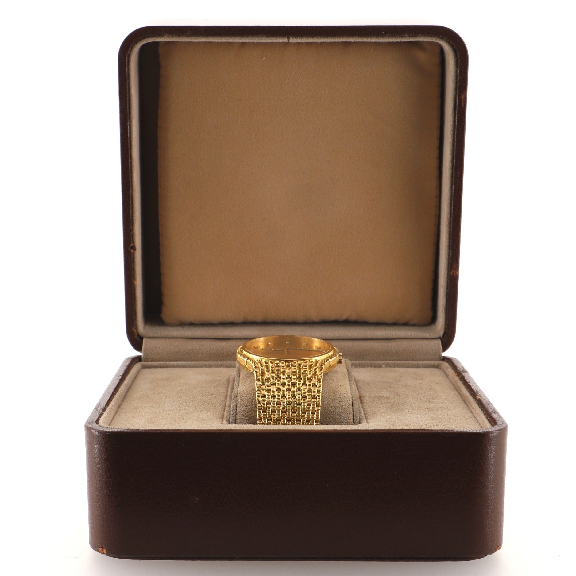 Cobra Round Quartz Watch Yellow Gold with Diamond Markers and Hands 30
