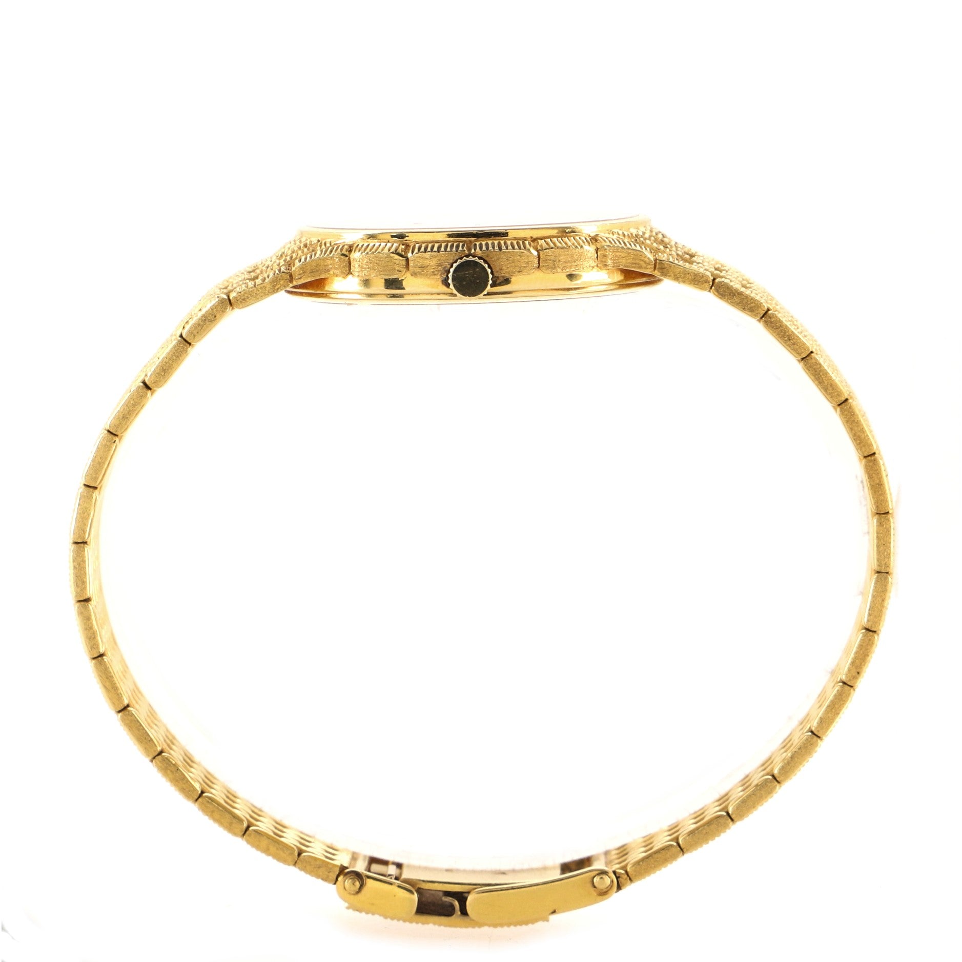 Cobra Round Quartz Watch Yellow Gold with Diamond Markers and Hands 30