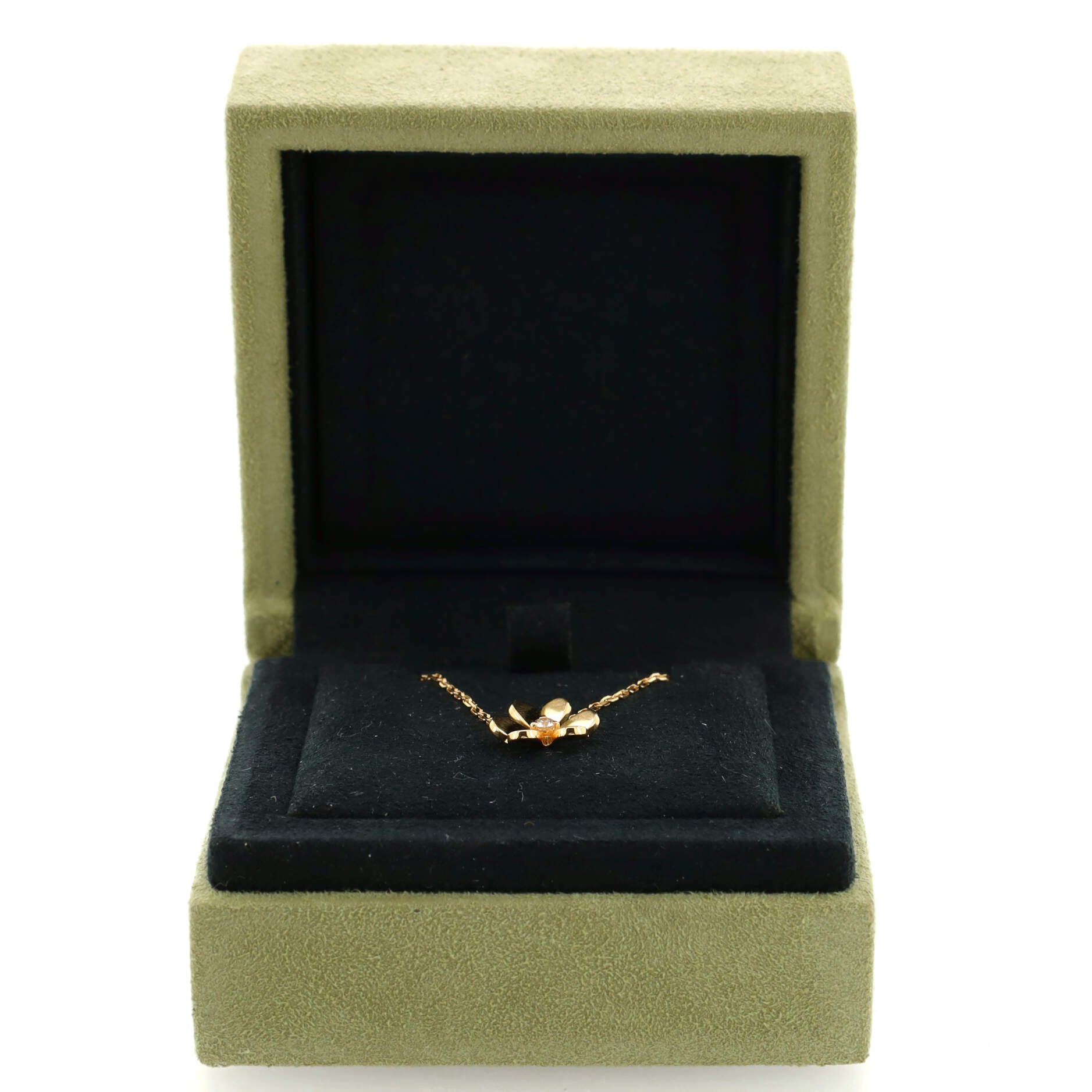 Frivole Pendant Necklace 18K Yellow Gold and Diamond Mini