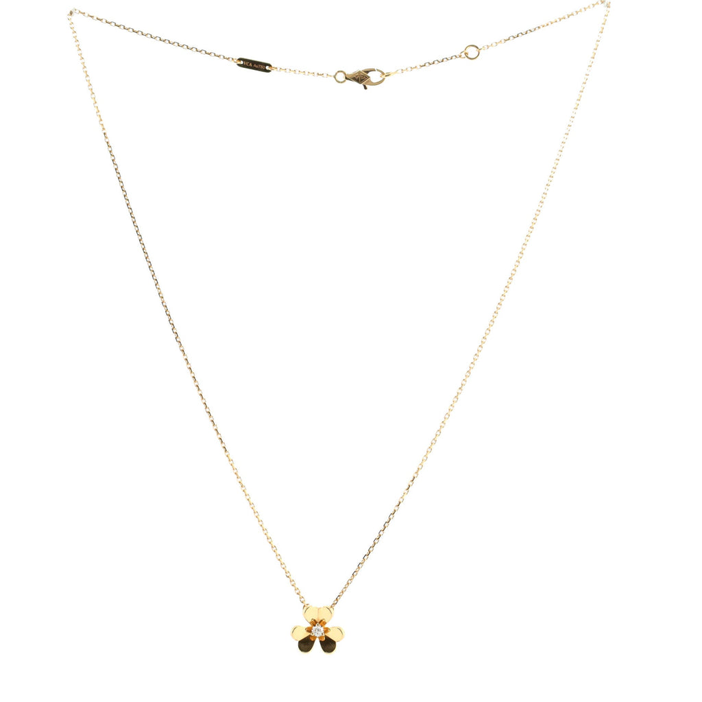 Frivole Pendant Necklace 18K Yellow Gold and Diamond Mini