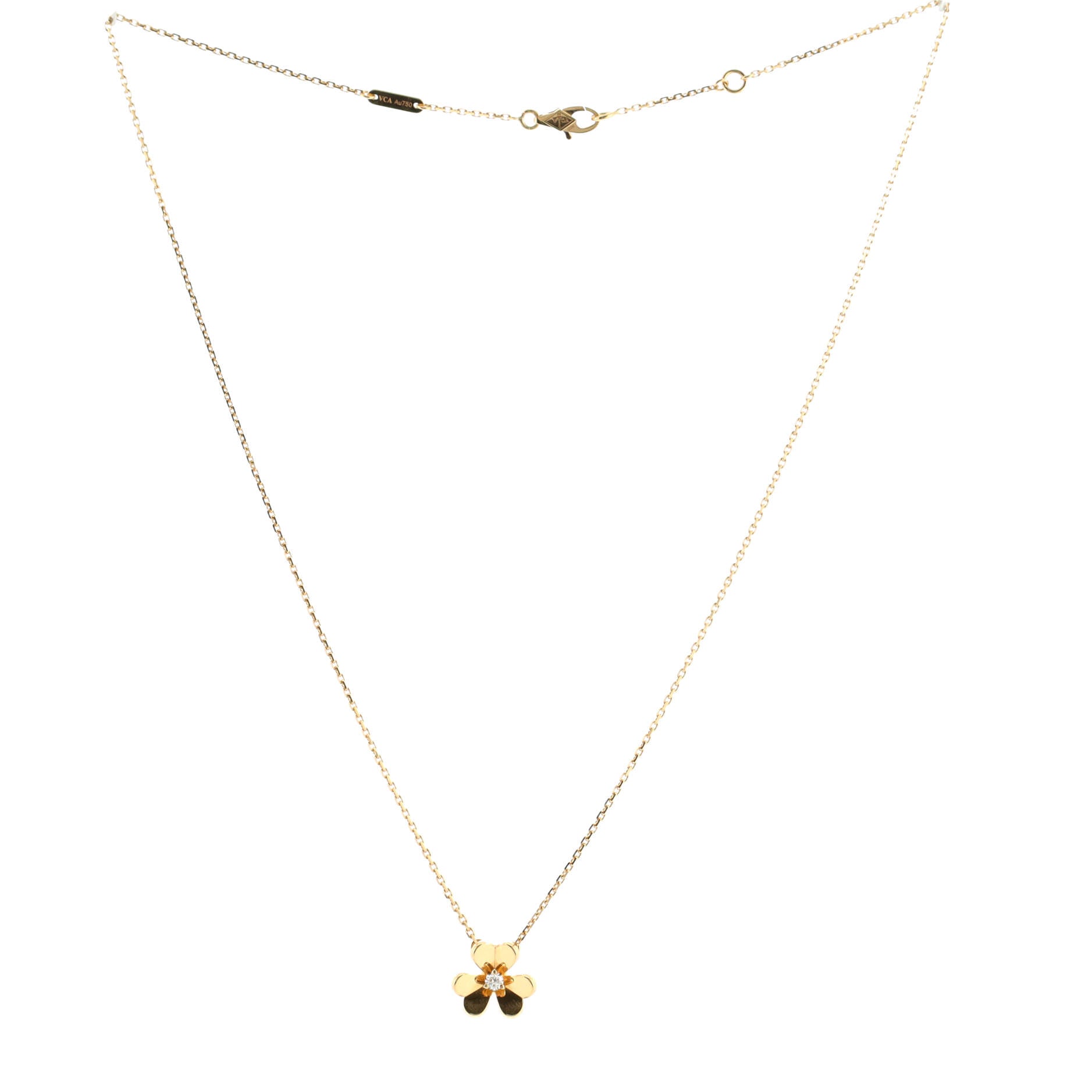 Frivole Pendant Necklace 18K Yellow Gold and Diamond Mini