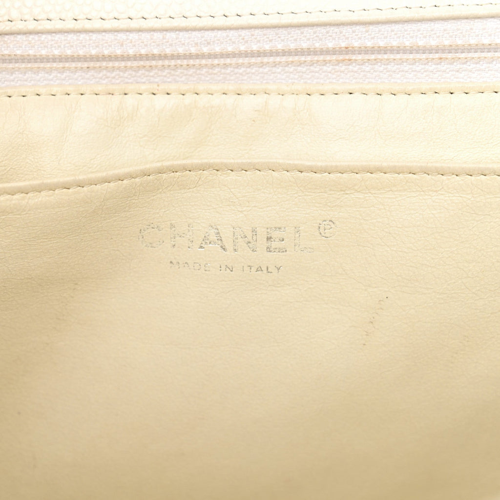 Caviar Jumbo Single Flap White