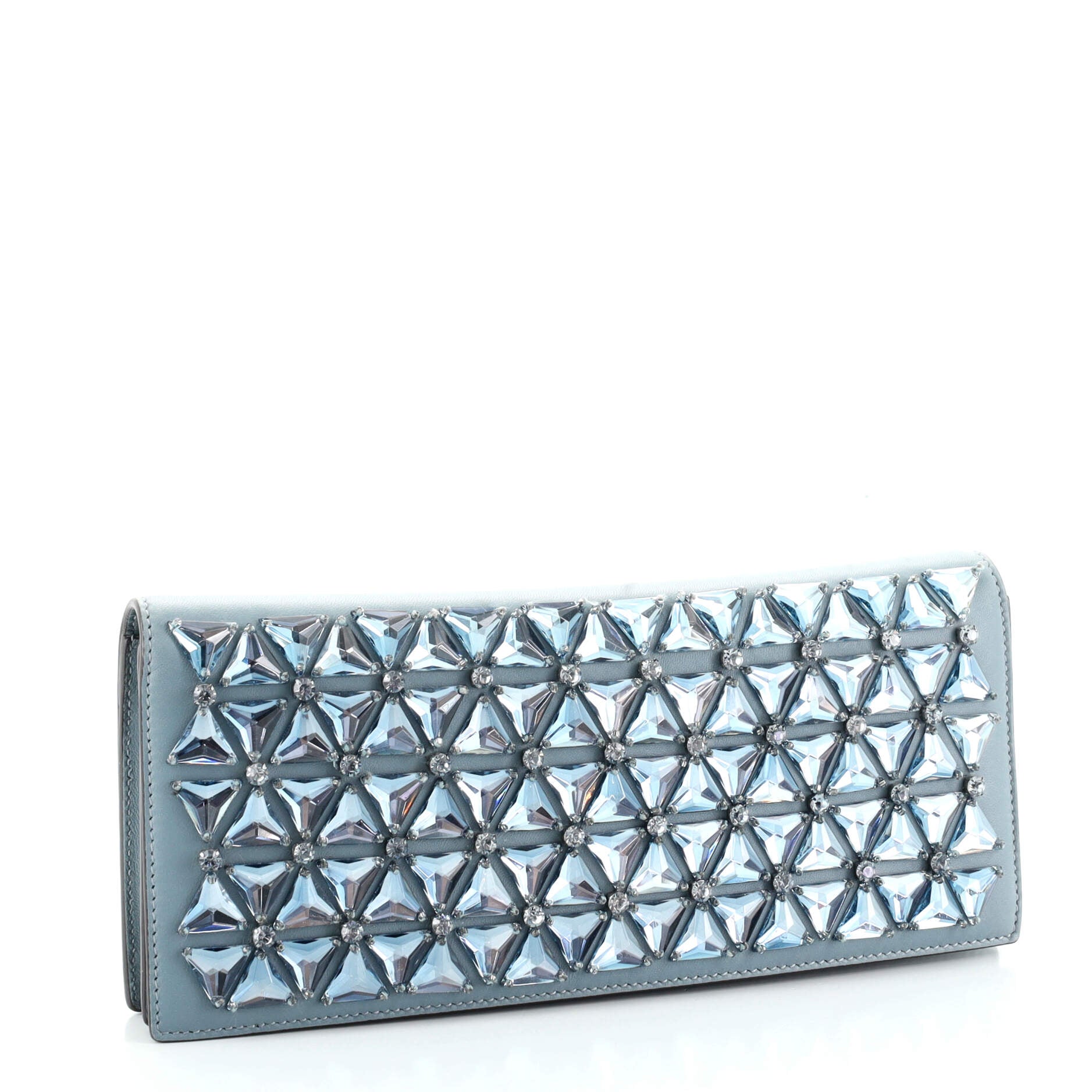 Broadway Clutch Embellished Leather Long