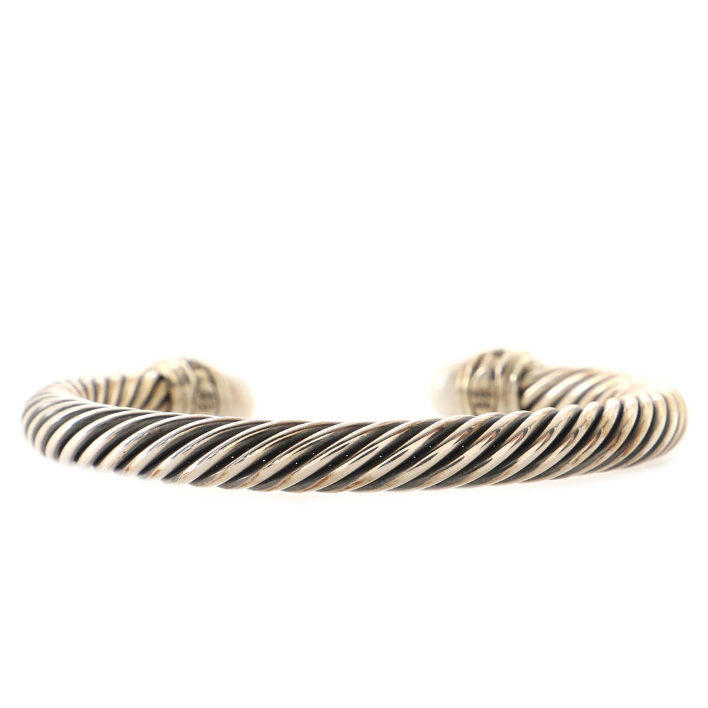 Cable Classic Bracelet Sterling Silver with Diamonds and Pearls 7mm