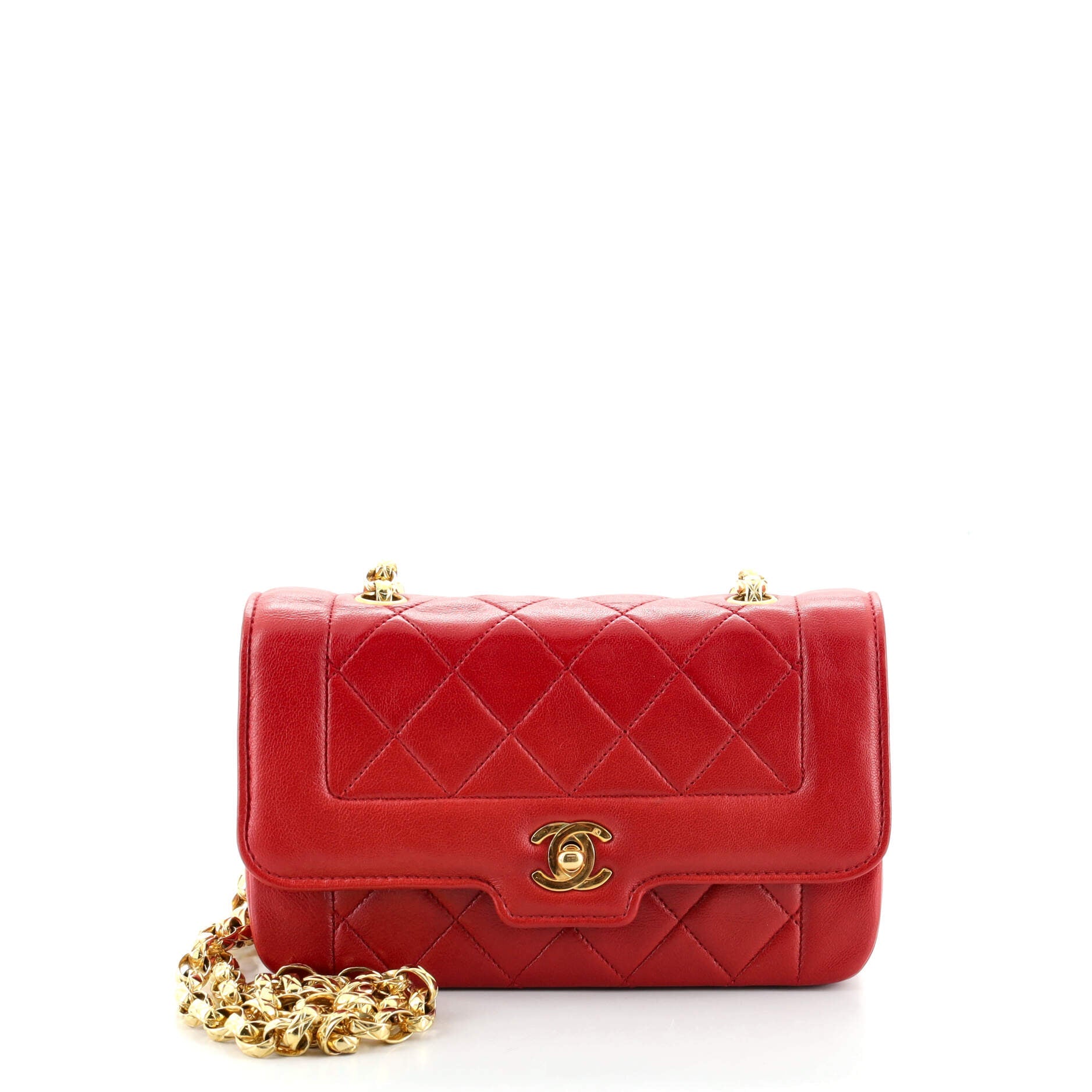 Vintage CC Chain Flap Bag Quilted Lambskin Mini