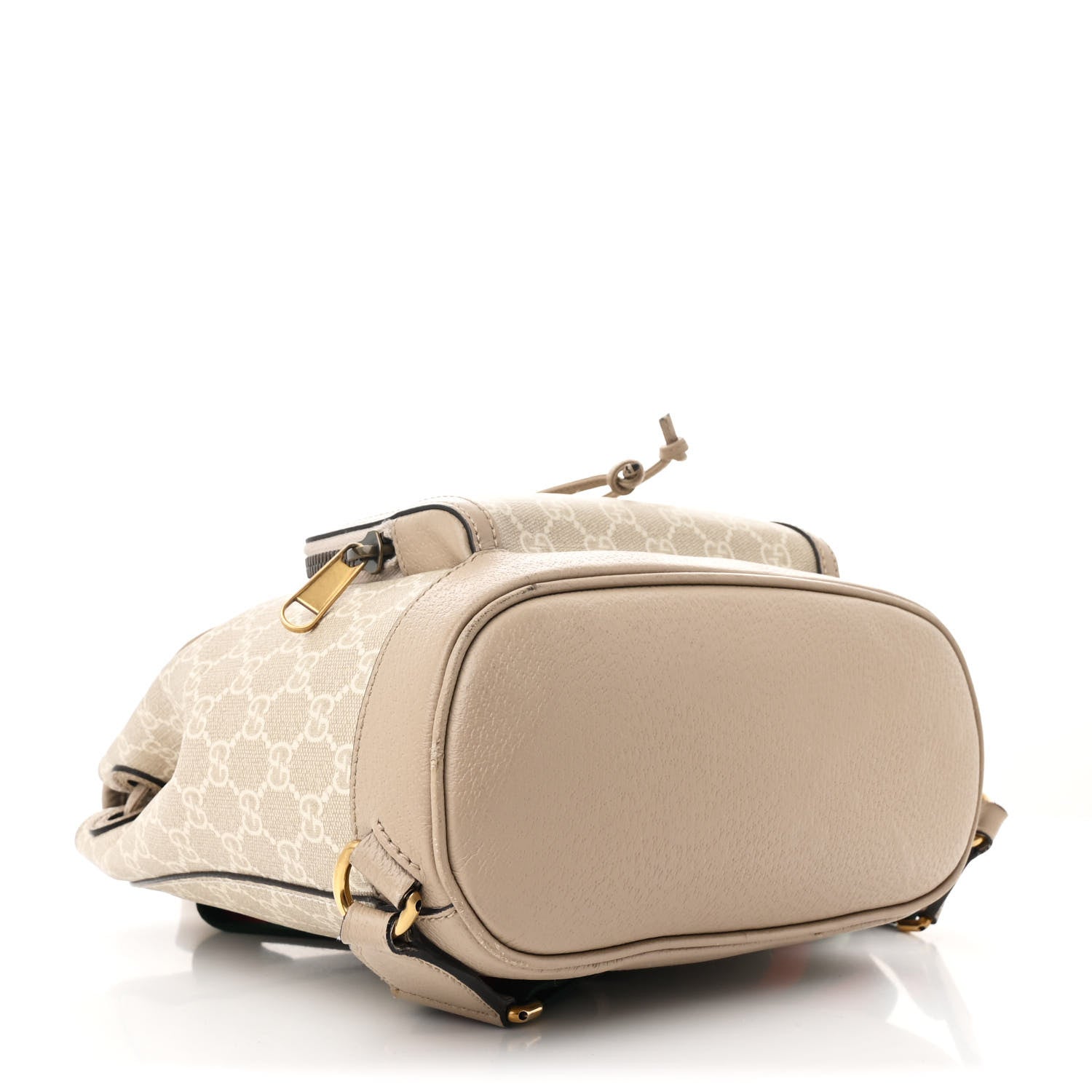 GG Supreme Monogram Azalea Calfskin Retro Interlocking G Buckle Backpack Beige Mystic White Oatmeal