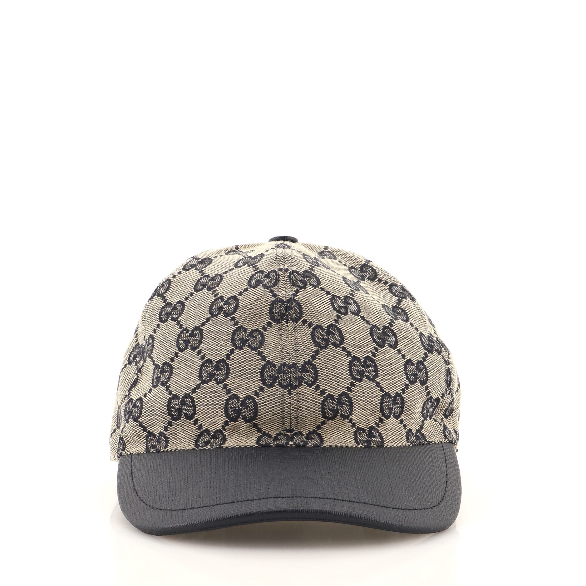 Kid's Baseball Cap GG Canvas and Leather Medium