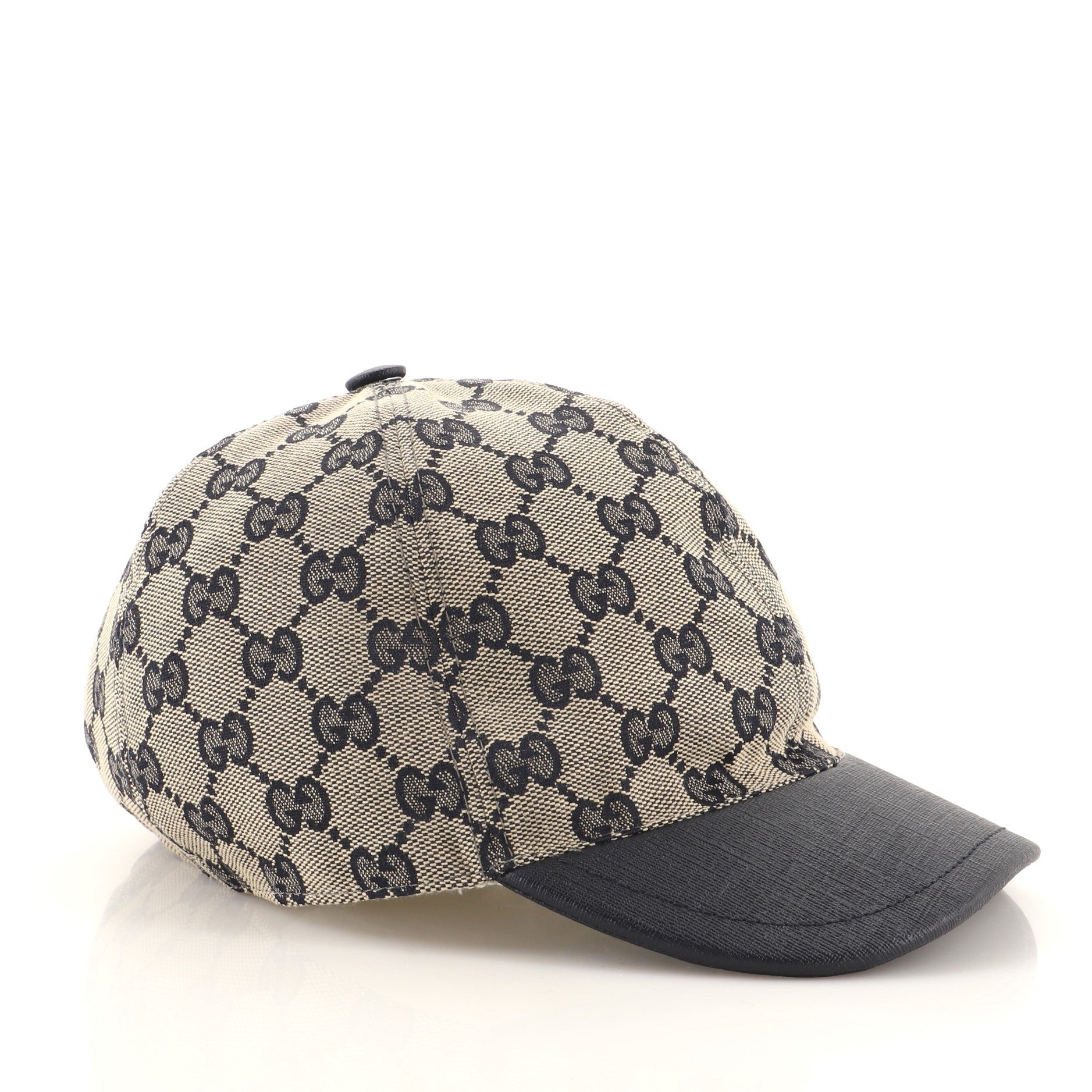 Kid's Baseball Cap GG Canvas and Leather Medium
