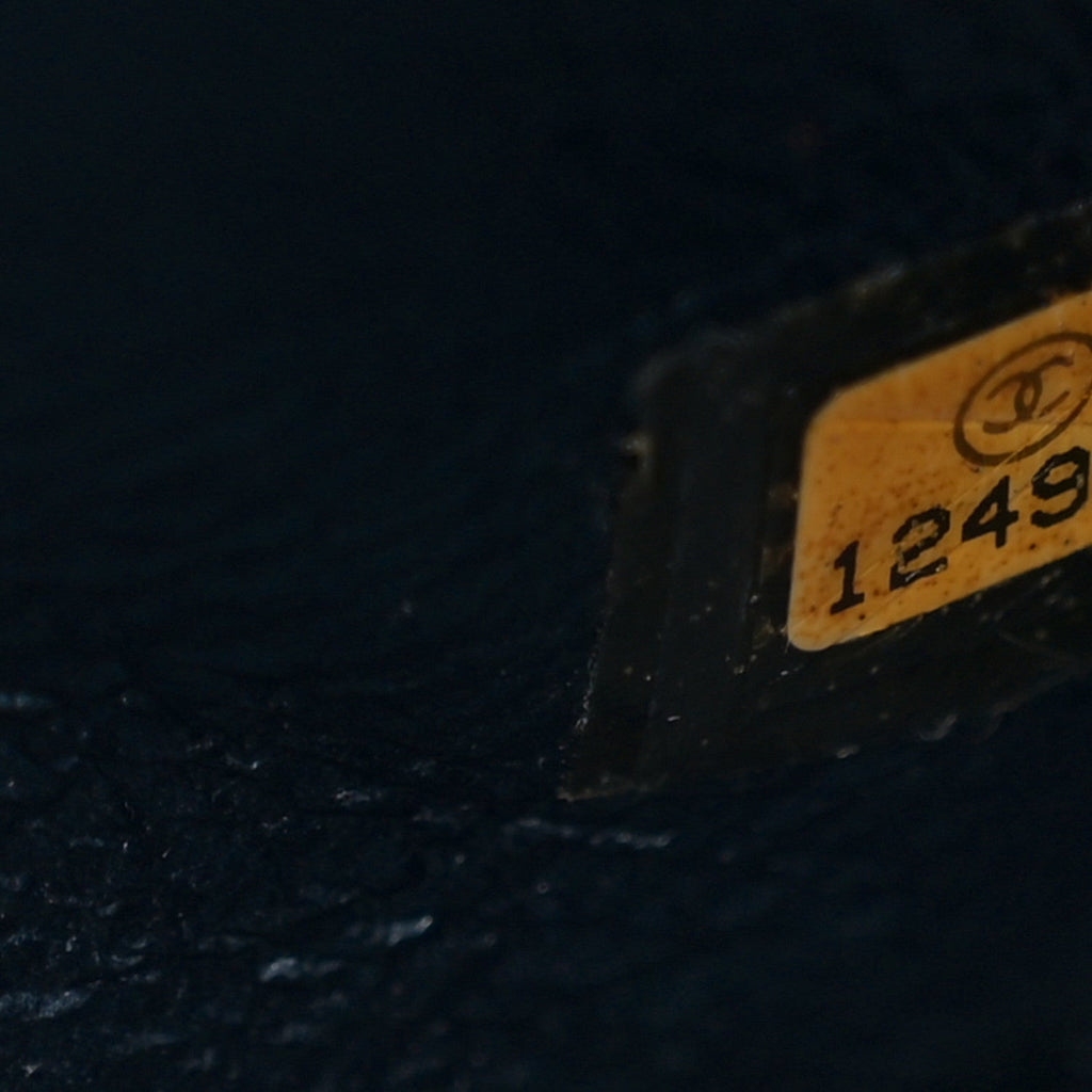 Metallic Aged Calfskin Quilted 2.55 Reissue 226 Flap Dark Navy Blue