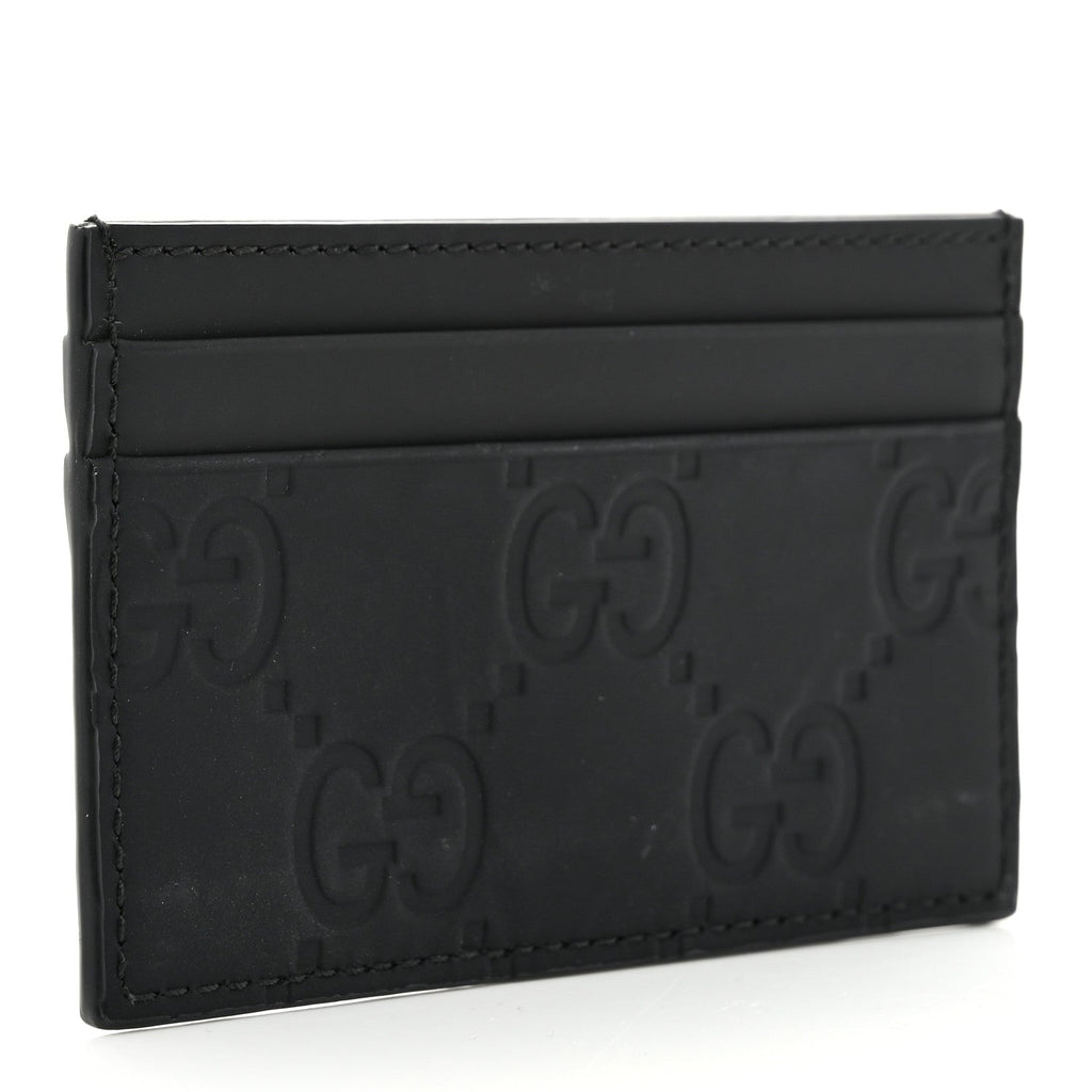 Rubber Effect GG Embossed  Holder Black