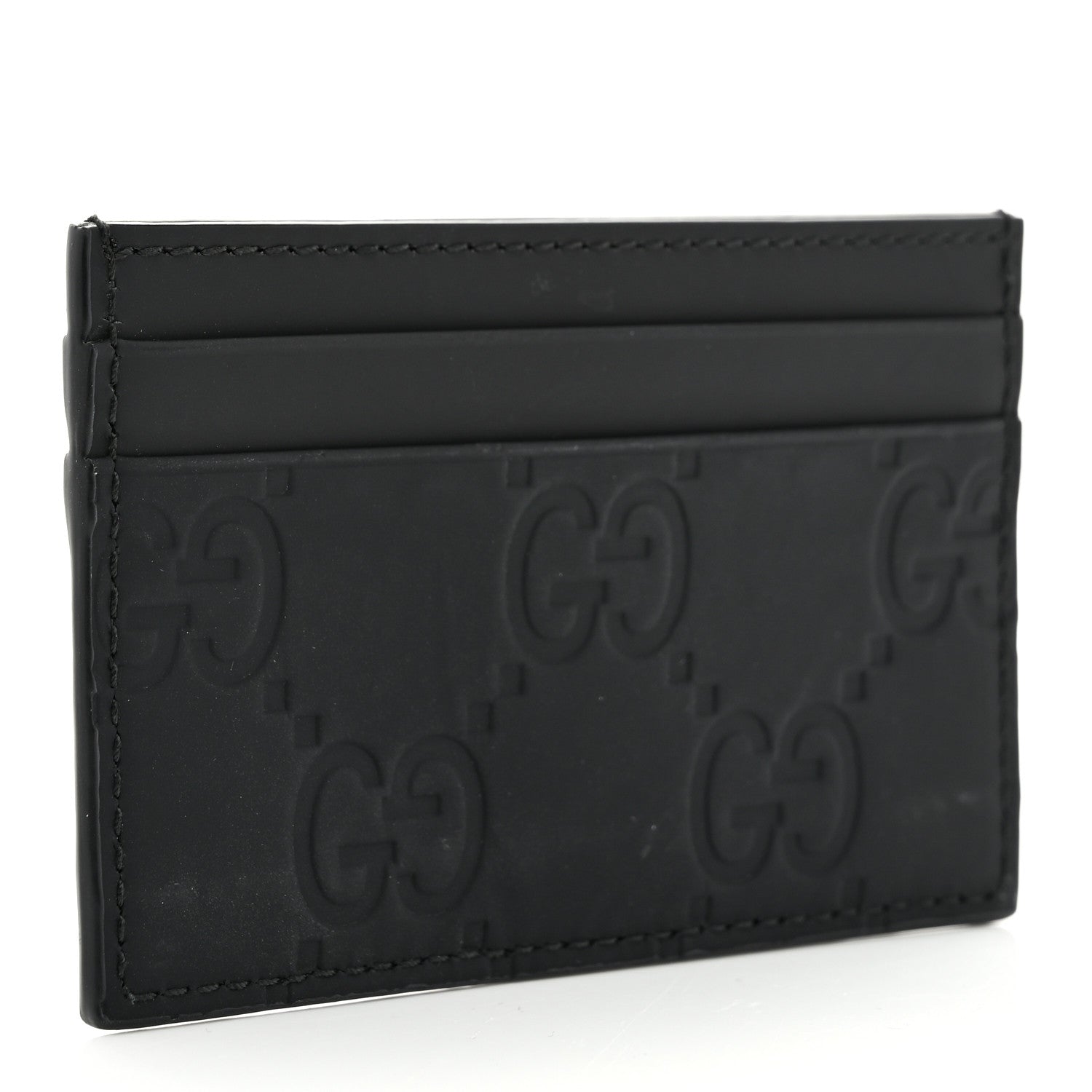 Rubber Effect GG Embossed  Holder Black