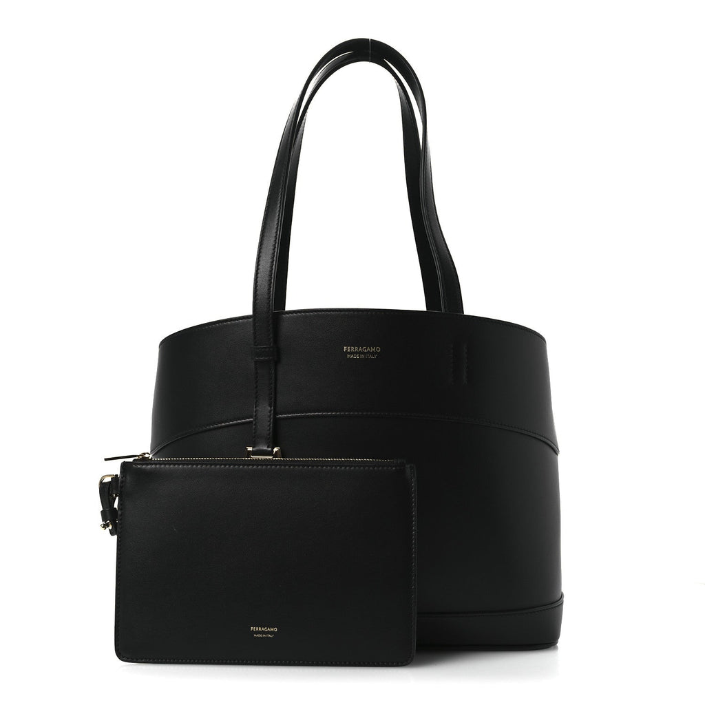 Calfskin Charming Tote Black